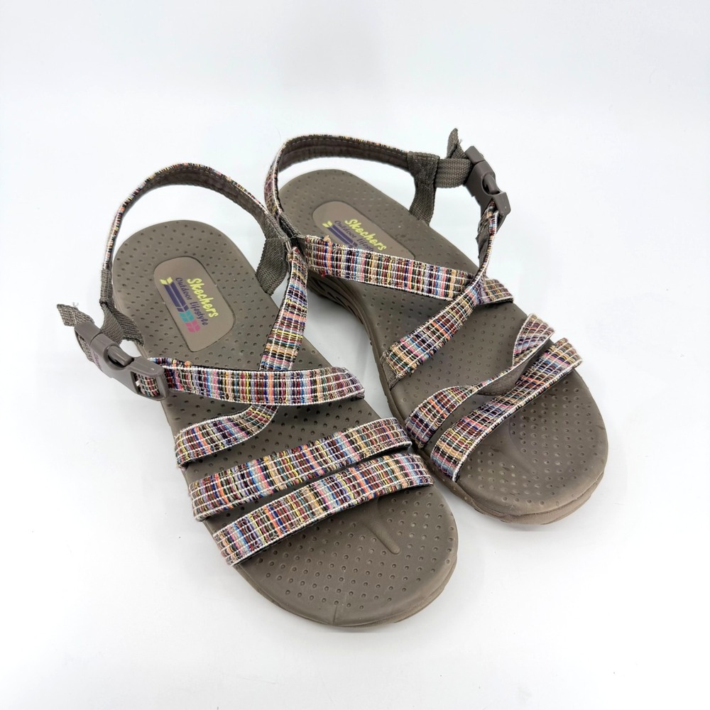 Skechers Reggae-Dream Weaver Multicolored Women's Sandals, Sz 8/9